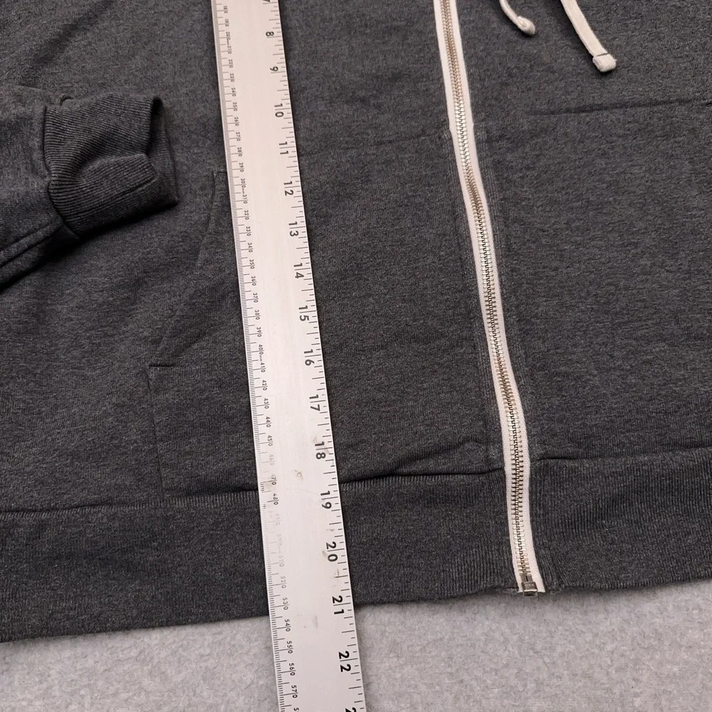 Everlane Charcoal Organic Cotton Cropped Zip Hoodie - Picture 6 of 7